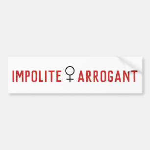 Autocollant De Voiture Symbole féminin d'une femme arrogante impolie