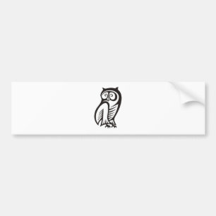 Autocollant De Voiture Symbole hibou noir