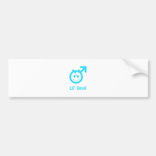 Autocollant De Voiture Symbole mâle de bébé bleu Lil Devil