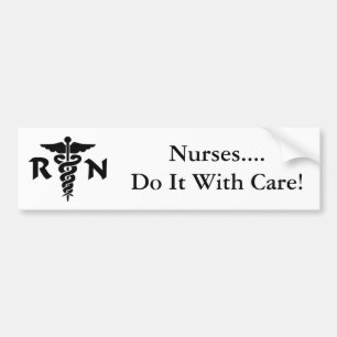 Autocollant De Voiture Symbole Médicale de RN d'infirmières