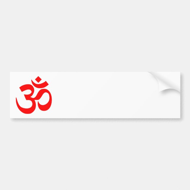 Autocollant De Voiture Symbole Om rouge (Devant)