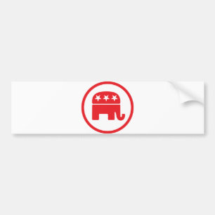 Autocollant De Voiture Symbole politique du parti républicain (éléphant)