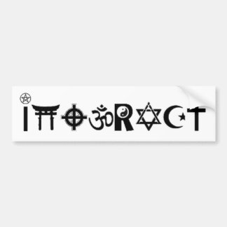Autocollant De Voiture symbole religieux interactif