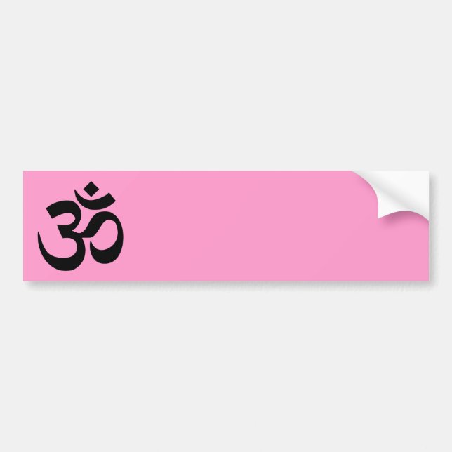 Autocollant De Voiture Symbole rose et noir (Devant)
