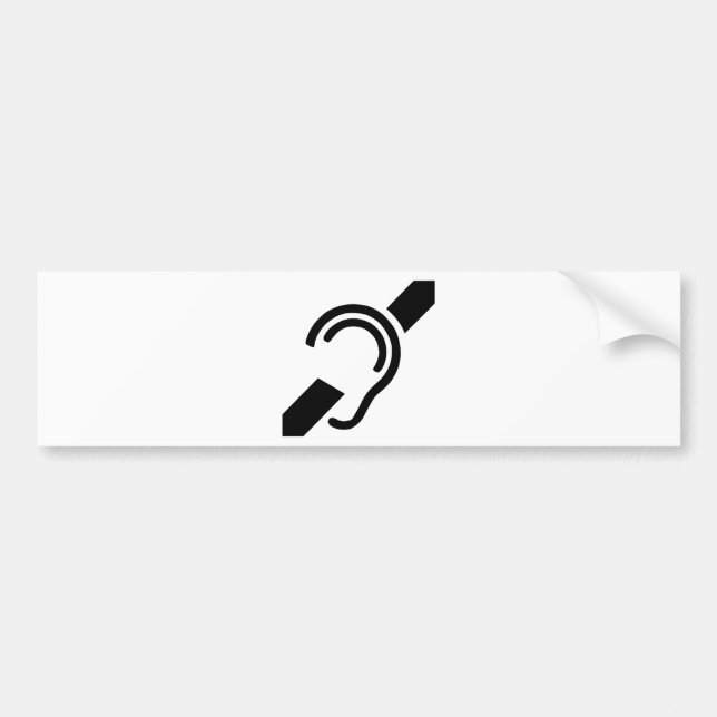 Autocollant De Voiture Symbole sourd (Devant)