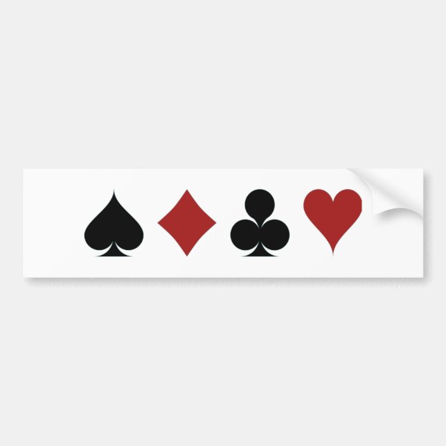 Autocollant De Voiture Symboles de poker (Devant)