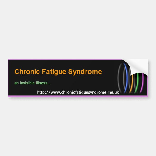 Autocollant De Voiture Syndrome chronique de fatigue (Devant)