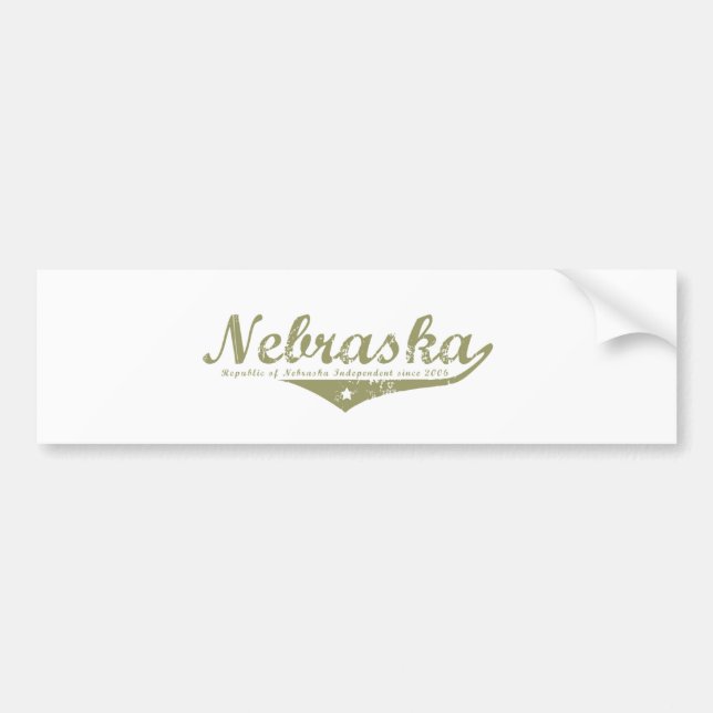 Autocollant De Voiture T-shirts de la Révolution du Nebraska (Devant)