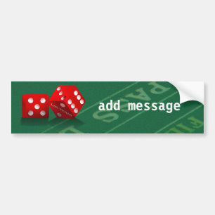 Autocollant De Voiture Table de craps avec dés Las Vegas