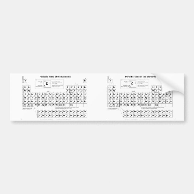 Autocollant De Voiture Tableau périodique (Devant)