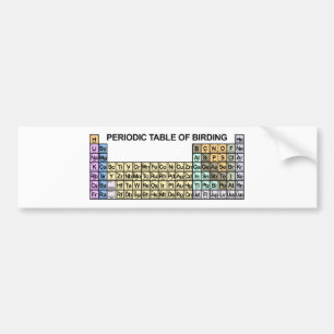 Autocollant De Voiture Tableau périodique de Birding