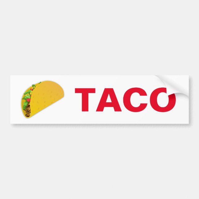 AUTOCOLLANT DE VOITURE TACO (Devant)