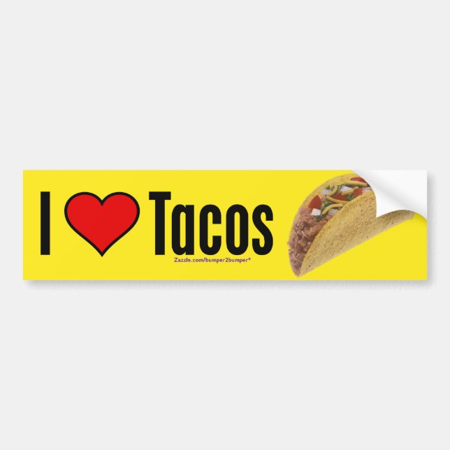 Autocollant De Voiture Tacos d'amour (Devant)
