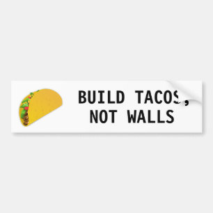 Autocollant De Voiture Tacos de construction, pas murs