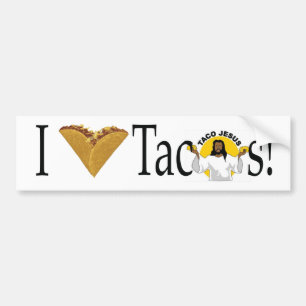 Autocollant De Voiture Tacos I (de coeur)