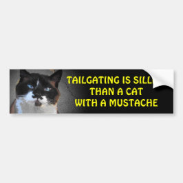 Autocollant De Voiture Tailgating est Sillier qu'un chat avec une moustac