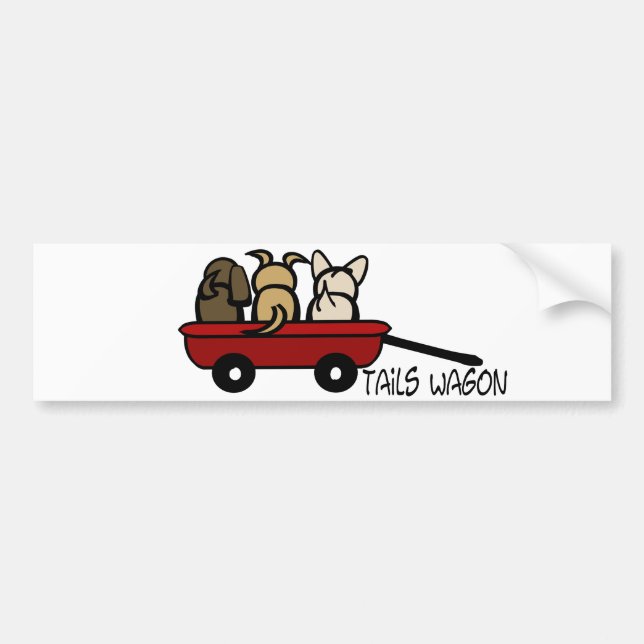 Autocollant De Voiture Tails Wagon (Devant)