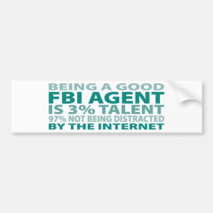 Autocollant De Voiture Talent de l'agent du FBI 3%