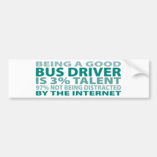 Autocollant De Voiture Talent du chauffeur de bus 3%