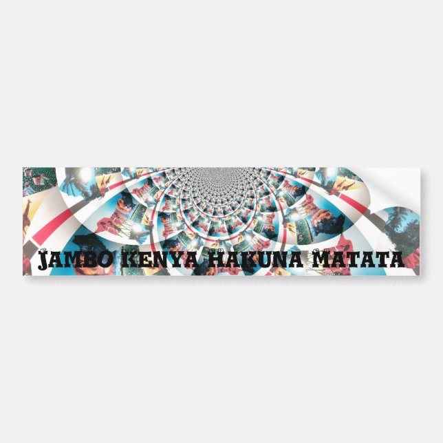 Autocollant De Voiture Tapisserie kényane Kaleidoscope (Devant)