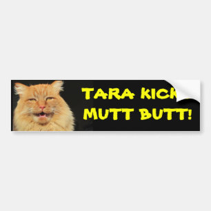 Autocollant De Voiture Tara Cat Kicks Mutt Butt