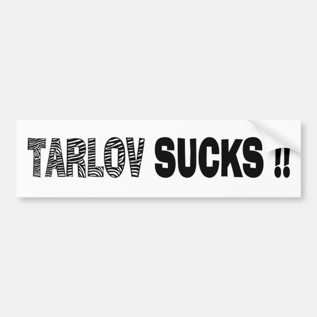 AUTOCOLLANT DE VOITURE TARLOV SUCKS (Devant)