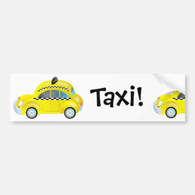 Autocollant De Voiture Taxi ! (Devant)