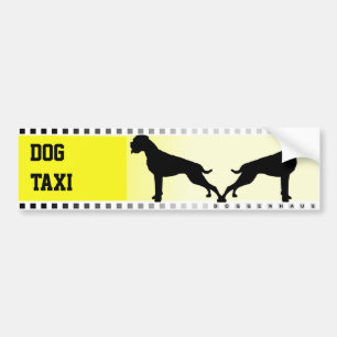 Autocollant De Voiture Taxi Canin Boxer Allemand