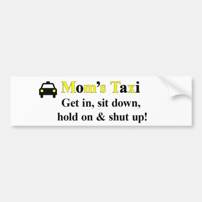 Autocollant De Voiture Taxi de mamans (Devant)