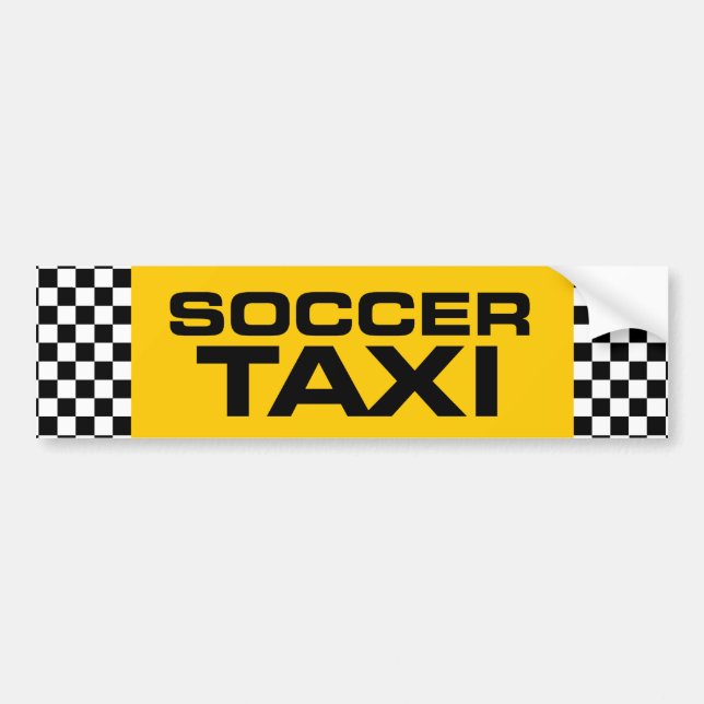 Autocollant De Voiture Taxi du football (Devant)