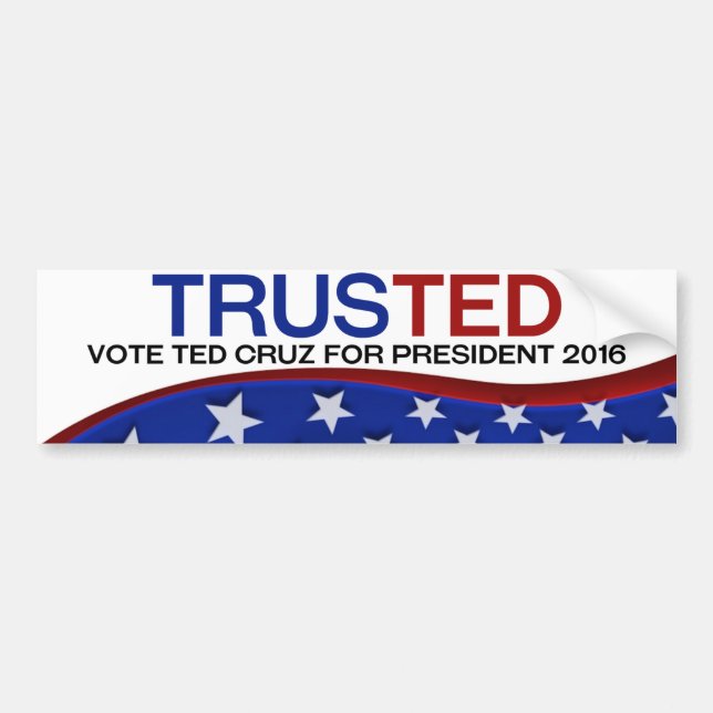 Autocollant De Voiture Ted Cruz FAIT CONFIANCE (Devant)