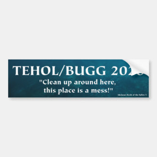 Autocollant De Voiture Tehol/Bugg 2020 - Nettoyez autour d'ici !