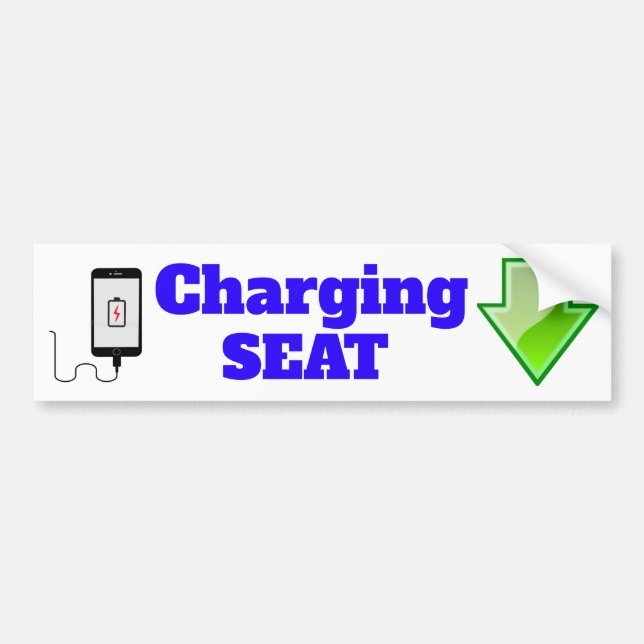 Autocollant De Voiture Téléphone portable chargeant Seat - (Devant)
