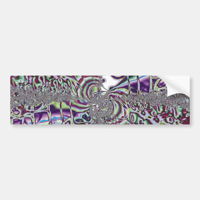 Autocollant De Voiture Tempête de couleur - art de fractale (Devant)