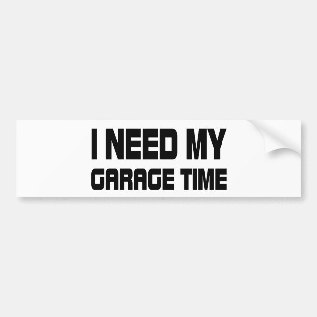 AUTOCOLLANT DE VOITURE TEMPS DE GARAGE (Devant)
