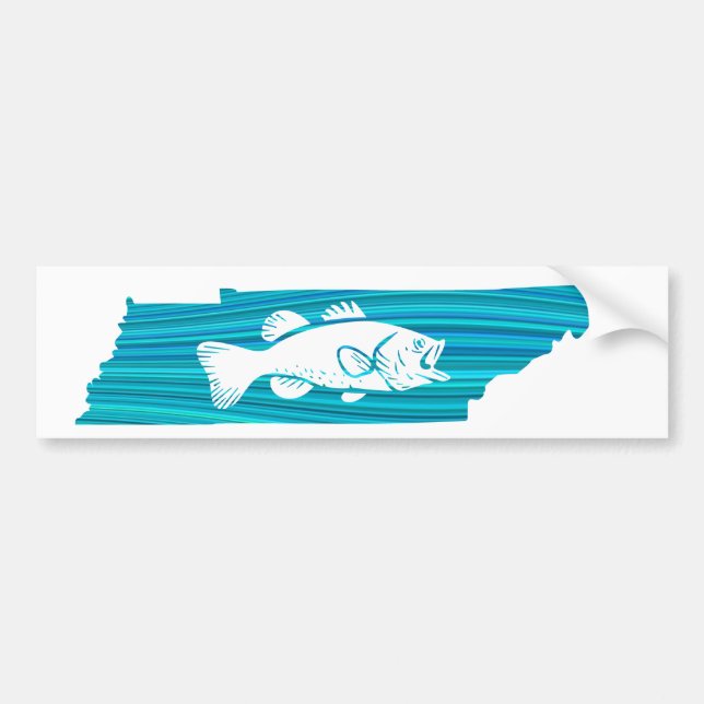 Autocollant De Voiture Tennessee Wave Fishing (Devant)