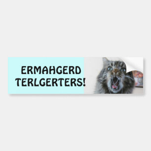 Autocollant De Voiture Terlgerters ! Ermahgerd ! Tailgaters de Kitty choq