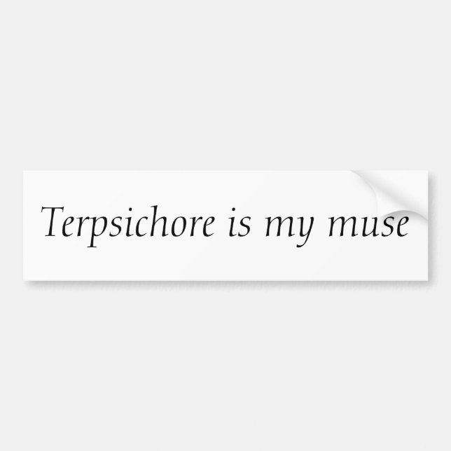 Autocollant De Voiture Terpsichore est ma muse (Devant)