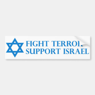 Autocollant De Voiture Terreur de combat, appui Israël