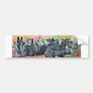 Autocollant De Voiture Terriers d'écossais de jardin