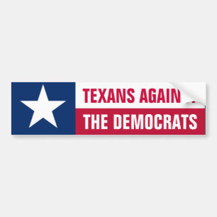 Autocollant De Voiture Texans contre Démocrate