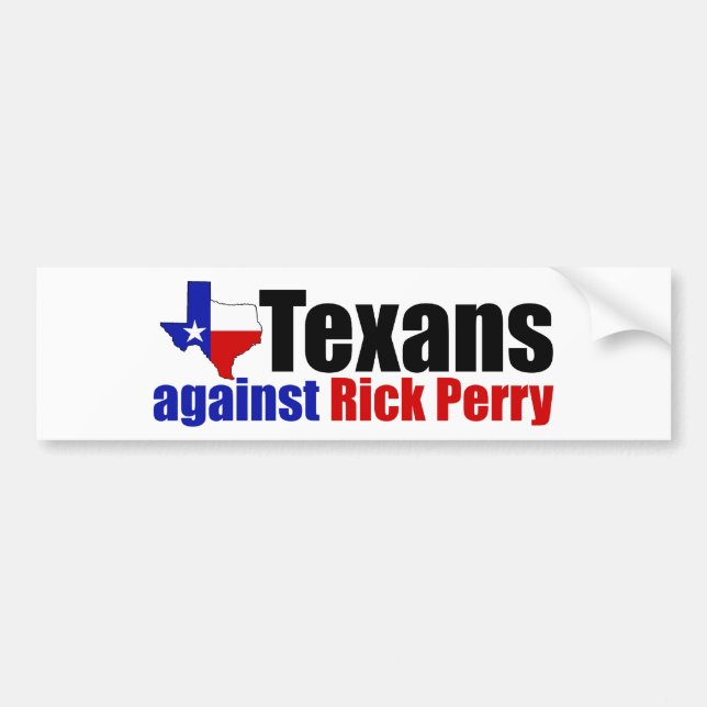 Autocollant De Voiture Texans contre Rick Perry (Devant)