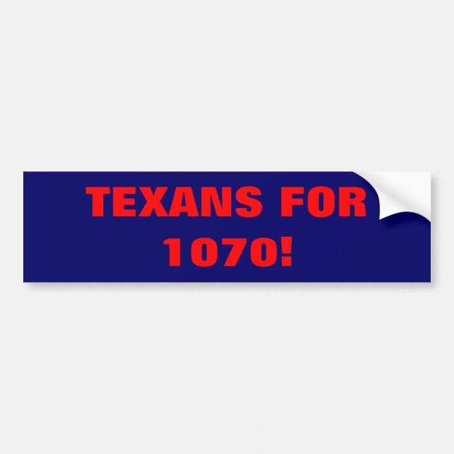 AUTOCOLLANT DE VOITURE TEXANS POUR 1070 ! (Devant)