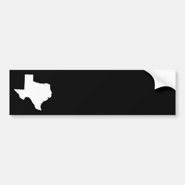 Autocollant De Voiture Texas en blanc et noir (Devant)