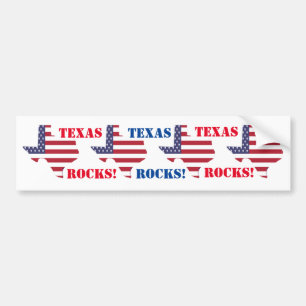 AUTOCOLLANT DE VOITURE TEXAS ROCKS !