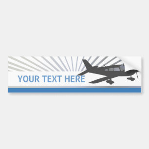 Autocollant De Voiture Texte de personnaliser - avion à voilure basse