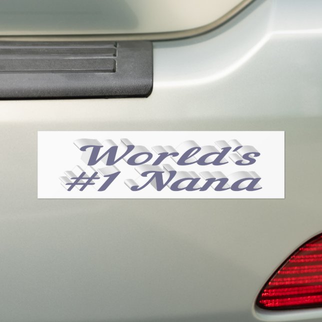 Autocollant De Voiture Texte gris de Nana (En voiture)