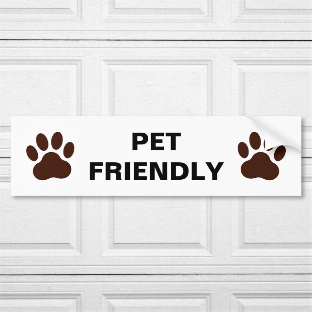 Autocollant De Voiture Texte personnalisé convivial pour les animaux (Créateur téléchargé)