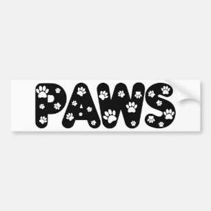 Autocollant De Voiture Texte personnalisé des pattes de chien