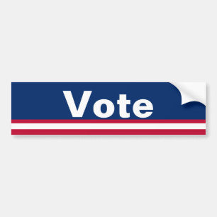 Autocollant De Voiture Texte personnalisé  Vote blanc et bleu rouge